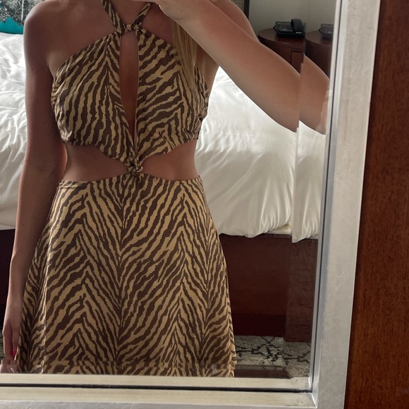 Shopbop Dress- Animal Print Maxi - Picture 3 of 4
